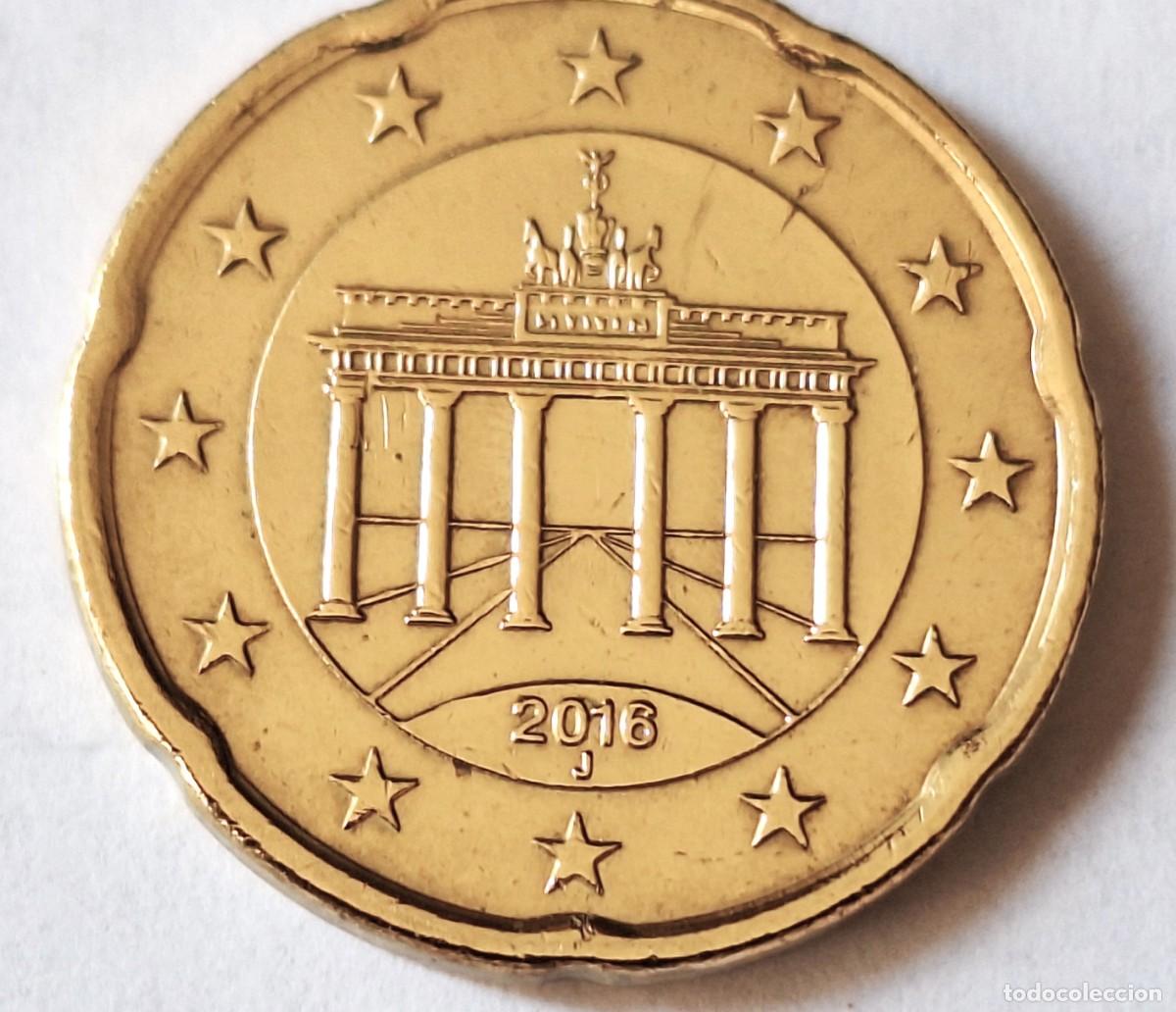 Monedas antiguas de Europa: ALEMANIA - MONEDA DE 20 CENTIMOS DE EURO DEL A&Ntilde;O 2016 CECA &rdquo; J &rdquo; - BIEN CONSERVADA