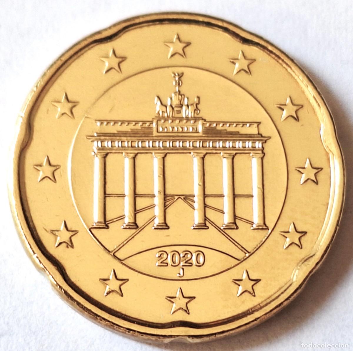 Monedas antiguas de Europa: ALEMANIA - MONEDA DE 20 CENTIMOS DE EURO DEL A&Ntilde;O 2020 CECA &rdquo; J &rdquo; - BIEN CONSERVADA