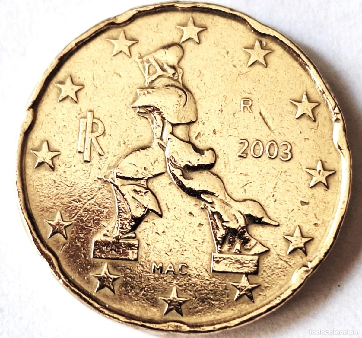 Monedas antiguas de Europa: ITALIA - MONEDA DE 20 CENTIMOS DE EURO DEL A&Ntilde;O 2003 - BIEN CONSERVADA