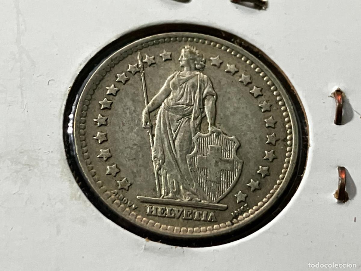 Monedas antiguas de Europa: Suiza Moneda plata 1 franco - Helvetia 1945