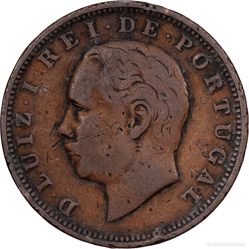 Monedas antiguas de Europa: [#1513547] Portugal, Luiz I, 20 Reis, 1885, Bronce, BC+, KM:527