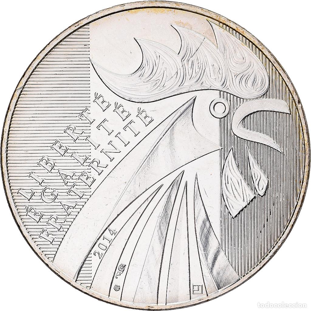 Monedas antiguas de Europa: [#1551486] Francia, 10 Euro, Coq, 2014, Monnaie de Paris, Vell&oacute;n, EBC, Gadoury:EU727