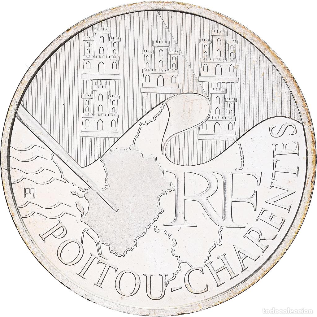 Monedas antiguas de Europa: [#1551500] Francia, 10 Euro, Poitou-Charente, 2010, Monnaie de Paris, Plata, EBC