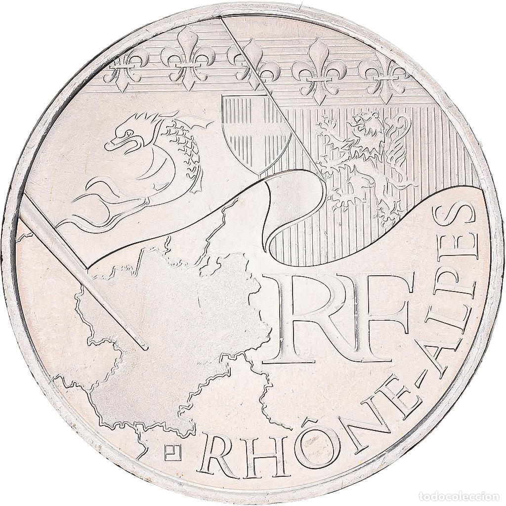 Monedas antiguas de Europa: [#1551503] Francia, 10 Euro, Rh&ocirc;ne-Alpes, 2010, Monnaie de Paris, Plata, EBC