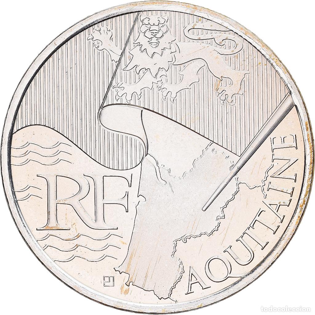 Monedas antiguas de Europa: [#1551504] Francia, 10 Euro, Aquitaine, 2010, Monnaie de Paris, Plata, EBC, Gadoury:EU399