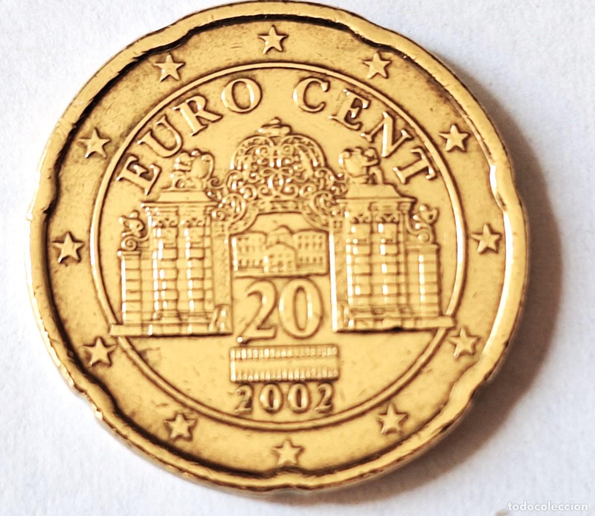 Monedas antiguas de Europa: AUSTRIA - MONEDA DE 20 CENTIMOS DE EURO DEL A&Ntilde;O 2002 - BIEN CONSERVADA