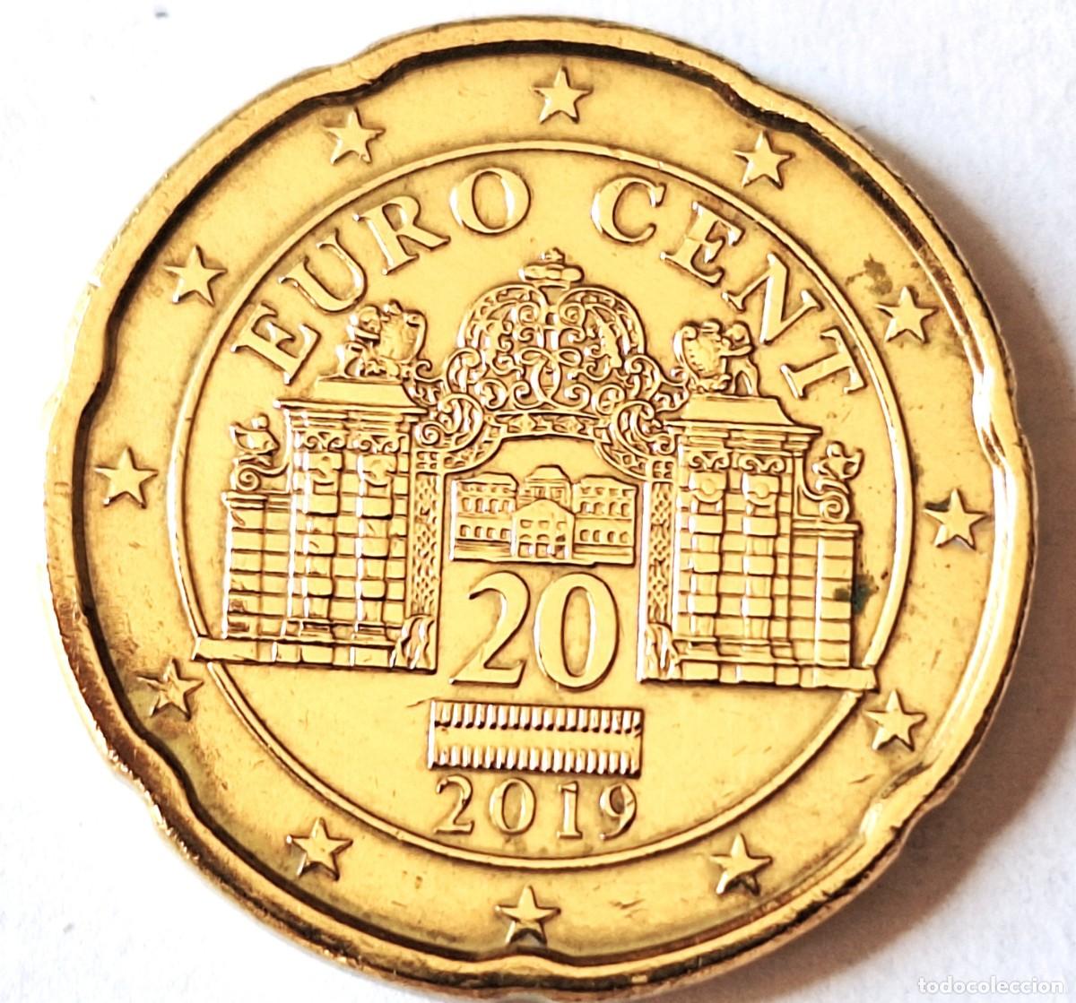 Monedas antiguas de Europa: AUSTRIA - MONEDA DE 20 CENTIMOS DE EURO DEL A&Ntilde;O 2019 - BIEN CONSERVADA