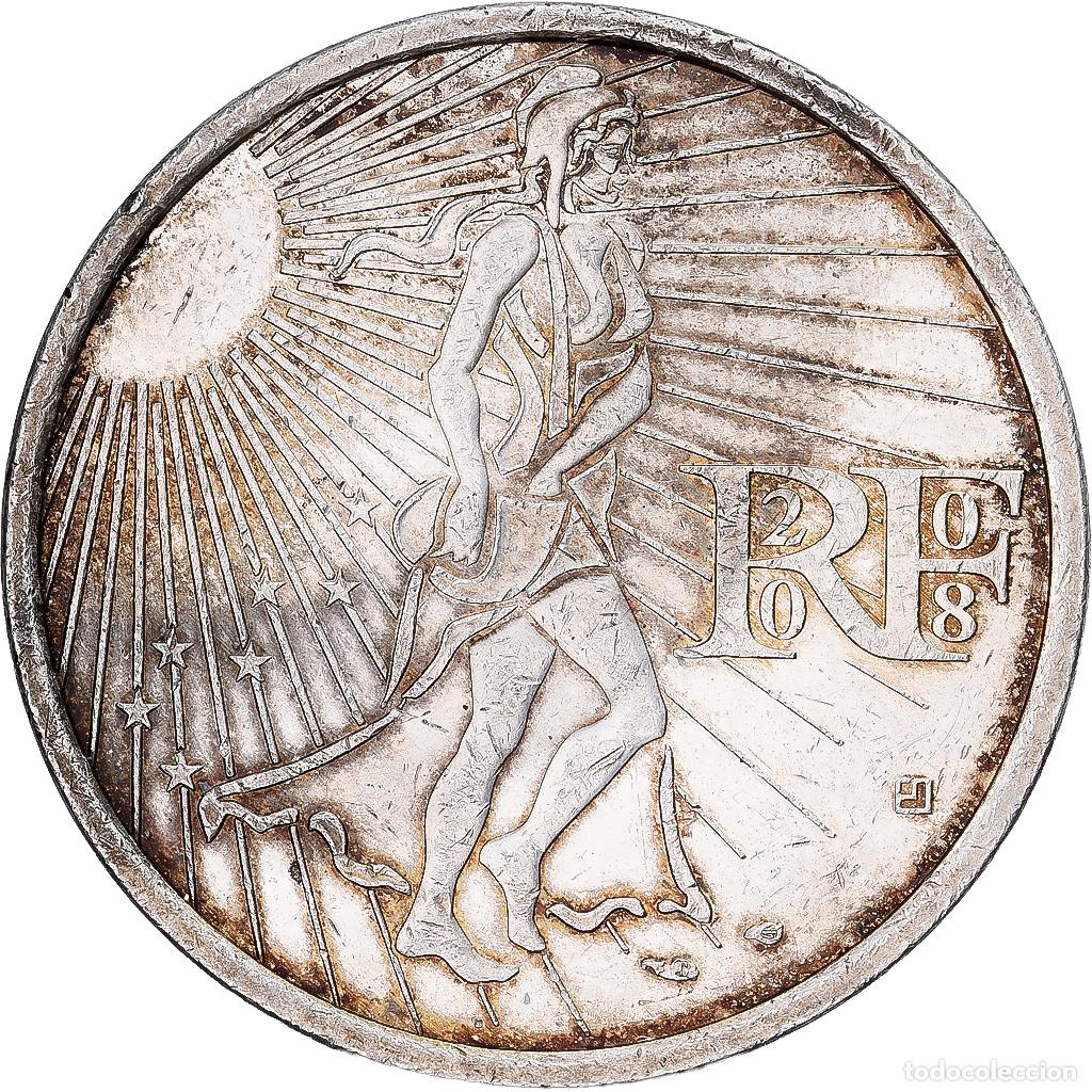 Monedas antiguas de Europa: [#1551522] Francia, 15 Euro, Semeuse, 2008, Monnaie de Paris, Plata, MBC+, Gadoury:EU288