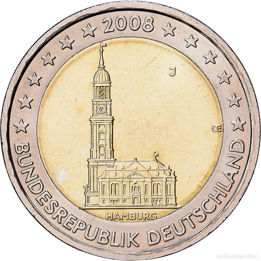 Monedas antiguas de Europa: [#1513607] Alemania, 2 Euro, 2008, Hamburg, Bimet&aacute;lico, MBC+, KM:261