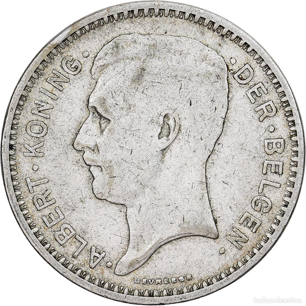 Monedas antiguas de Europa: [#1551545] B&eacute;lgica, Albert I, 20 Francs, 20 Frank, 1934, Brussels, Plata, MBC, KM:104.1