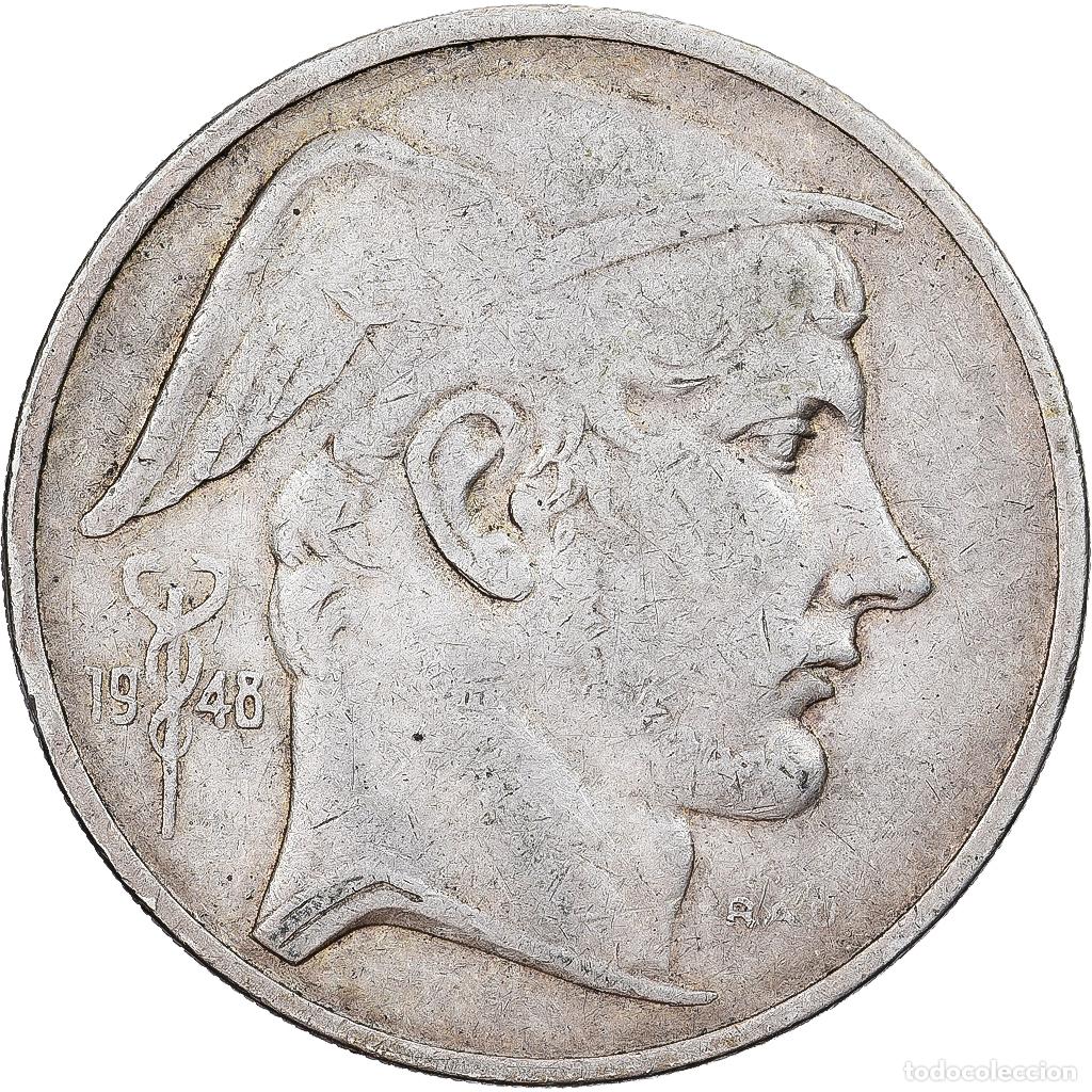 Monedas antiguas de Europa: [#1551548] B&eacute;lgica, R&eacute;gence Prince Charles, 50 Francs, 50 Frank, 1948, Brussels, Plata