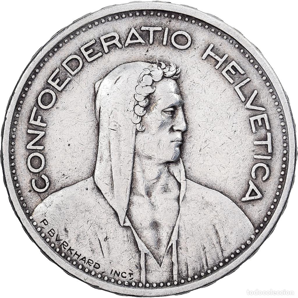 Monedas antiguas de Europa: [#1551550] Suiza, 5 Francs, 1933, Bern, Plata, MBC, KM:41
