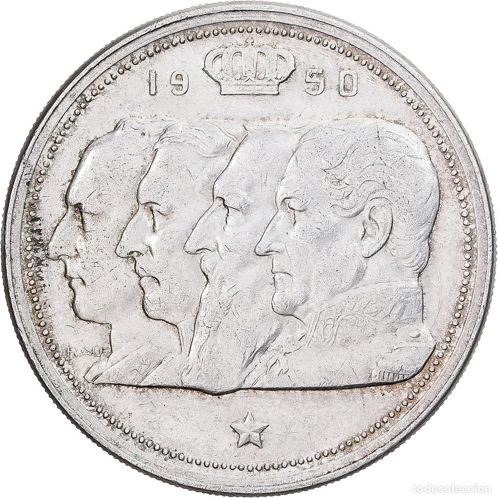 Monedas antiguas de Europa: [#1551554] B&eacute;lgica, R&eacute;gence Prince Charles, 100 Francs, 100 Frank, 1950, Brussels, Plata
