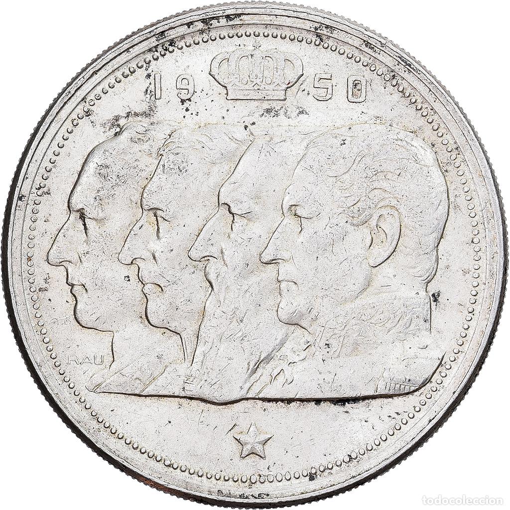 Monedas antiguas de Europa: [#1551553] B&eacute;lgica, R&eacute;gence Prince Charles, 100 Francs, 100 Frank, 1950, Brussels, Plata