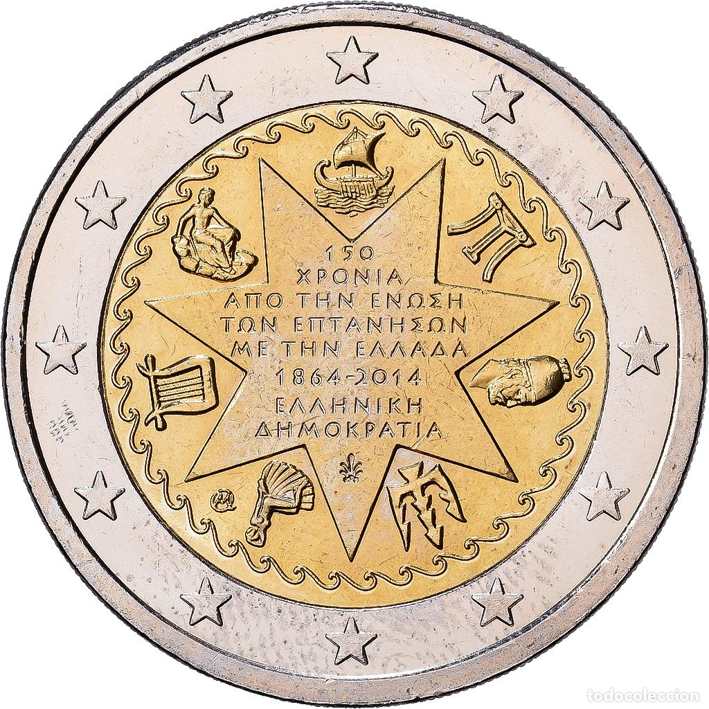 Monedas antiguas de Europa: [#1513632] Grecia, 2 Euro, 150e anniversaire de l'unification des &icirc;les Ioniennes avec la