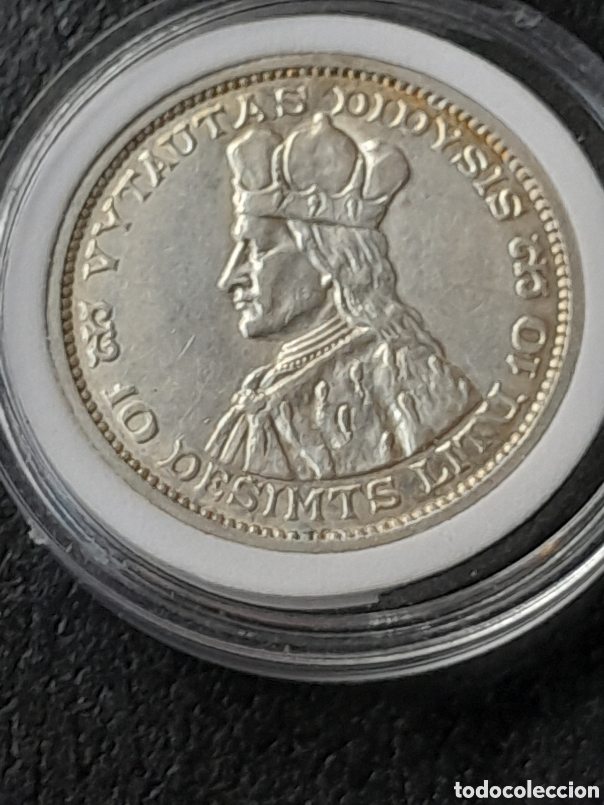 Monedas antiguas de Europa: Lituania. 10 Litų 1936. Plata. Gran Duque Vytautas. Calidad EBC