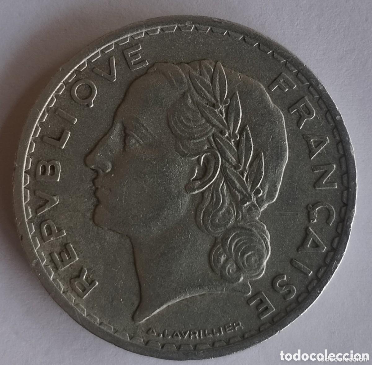 Alte M&uuml;nzen aus Europa: MONEDA DE FRANCIA DE 5 FRANCOS 1950 (FOTO)
