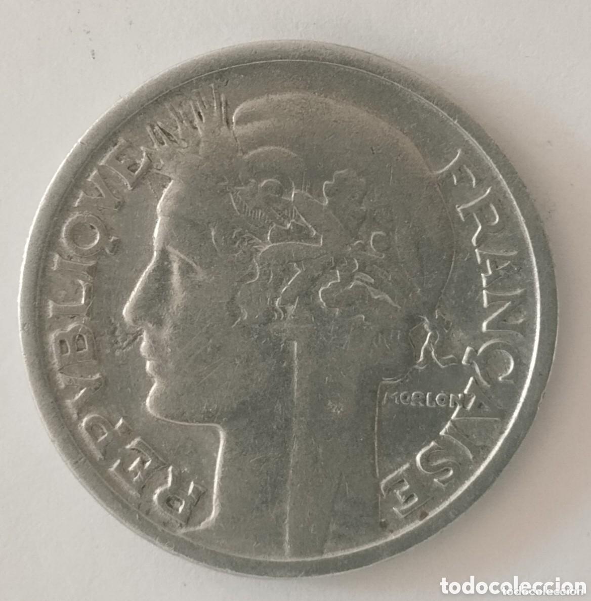 Alte M&uuml;nzen aus Europa: MONEDA DE FRANCIA DE 2 FRANCOS 1947 (FOTO)