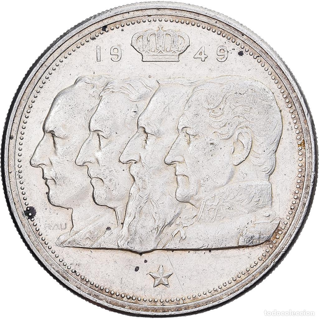 Monedas antiguas de Europa: [#1551561] B&eacute;lgica, R&eacute;gence Prince Charles, 100 Francs, 100 Frank, 1949, Brussels, Plata