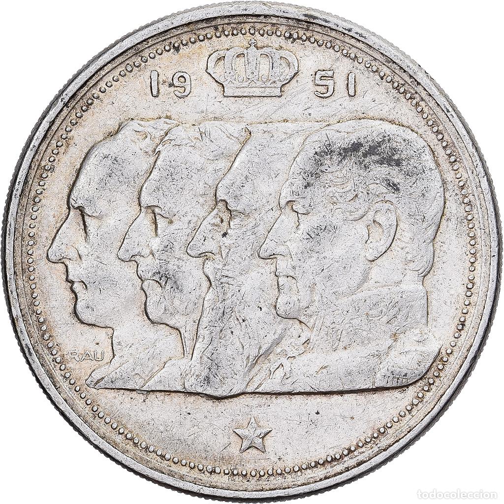 Monedas antiguas de Europa: [#1551564] B&eacute;lgica, R&eacute;gence Prince Charles, 100 Francs, 100 Frank, 1951, Brussels, Plata