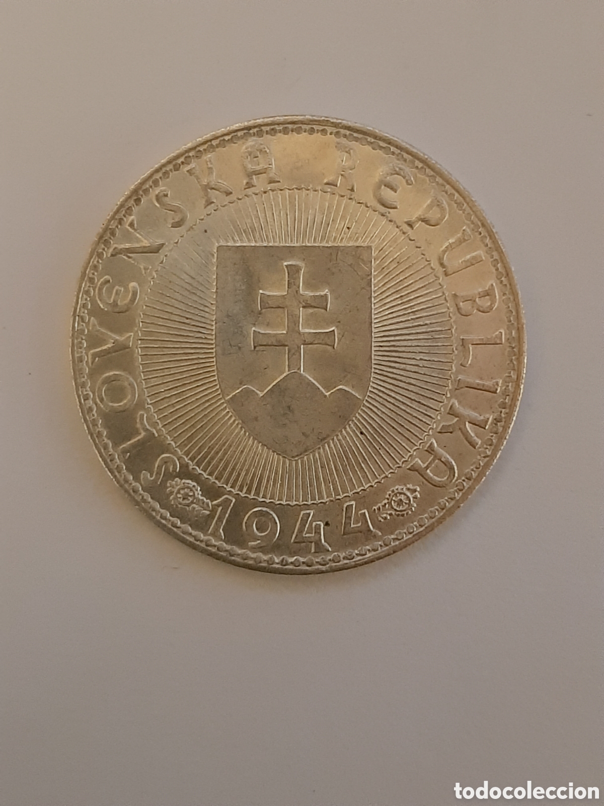 Monedas antiguas de Europa: ESLOVAQUIA 10 KORUN 1944 PLATA