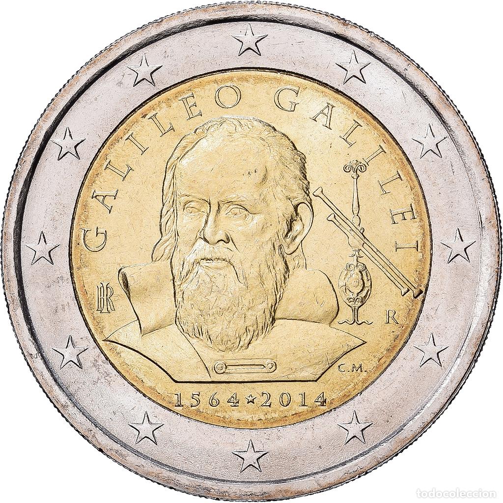 Monedas antiguas de Europa: [#1513644] Italia, 2 Euro, 450e anniversaire de la naissance du savant Galil&eacute;e