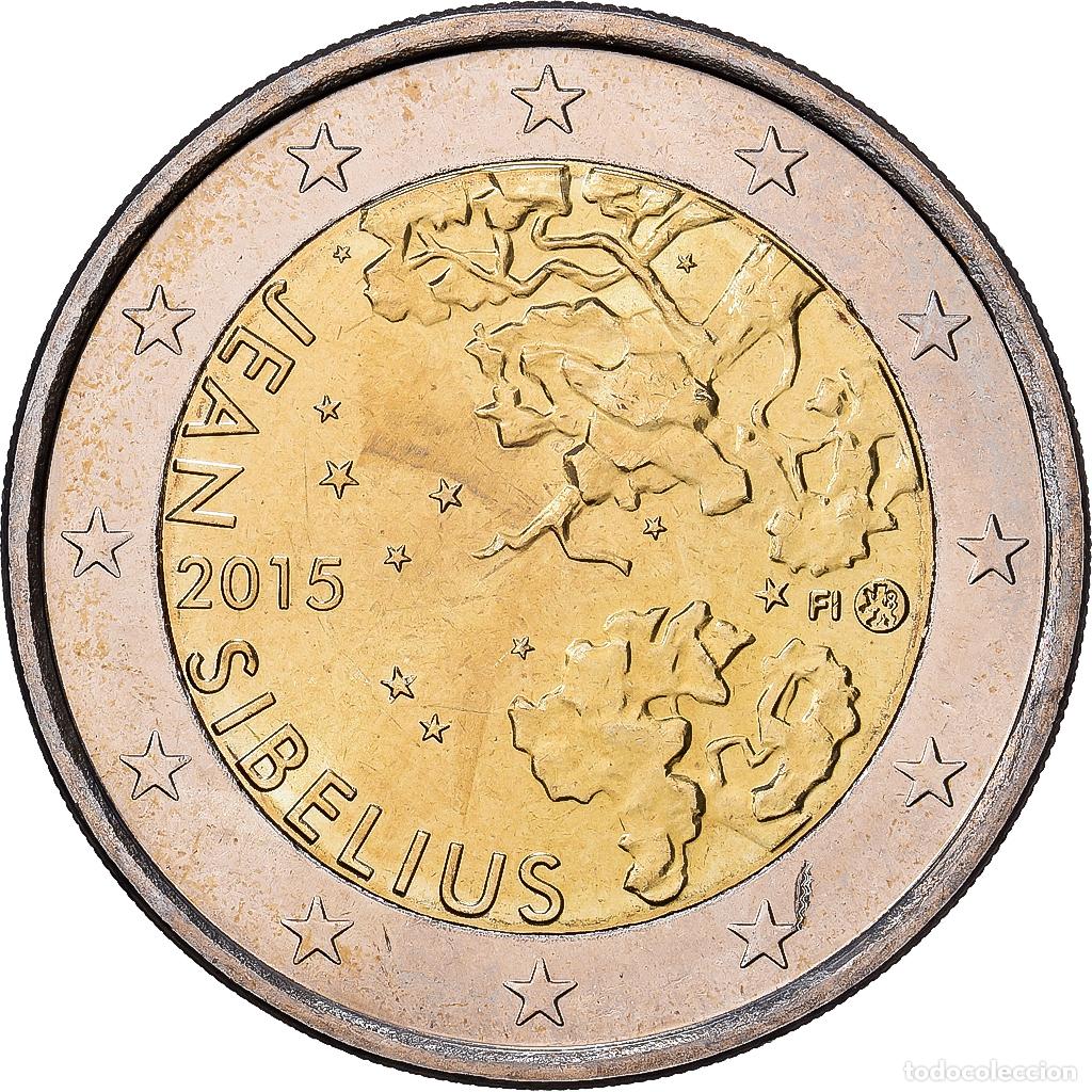 Monedas antiguas de Europa: [#1513645] Finlandia, 2 Euro, 150e anniversaire de la naissance du compositeur finlandais