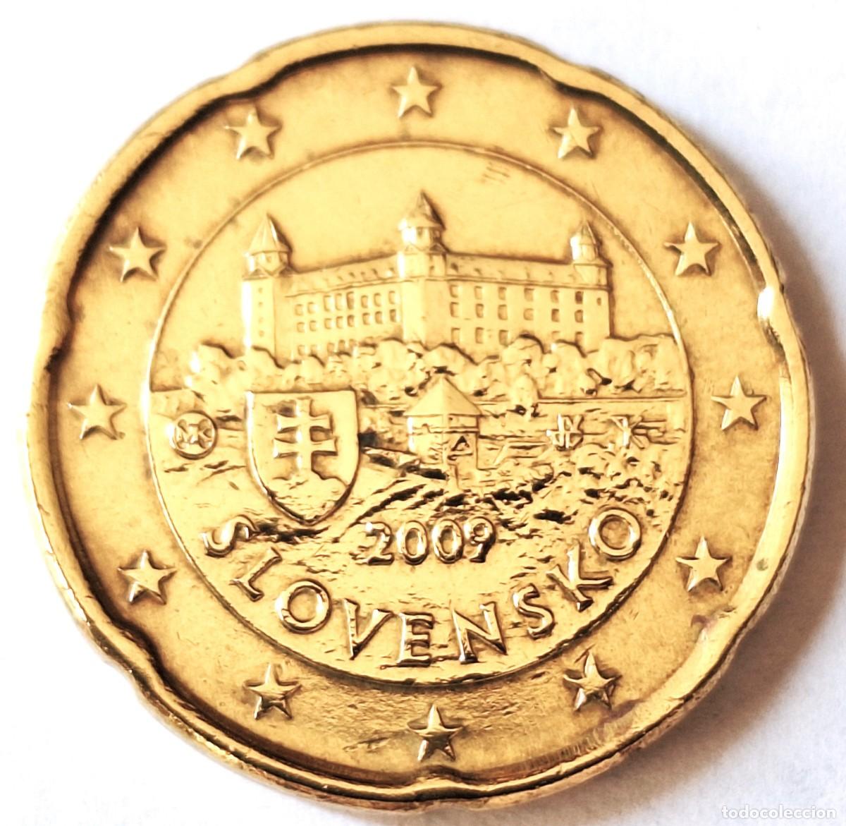 Monedas antiguas de Europa: ESLOVAQUIA - MONEDA DE 20 CENTIMOS DE EURO DEL A&Ntilde;O 2009- BIEN CONSERVADA
