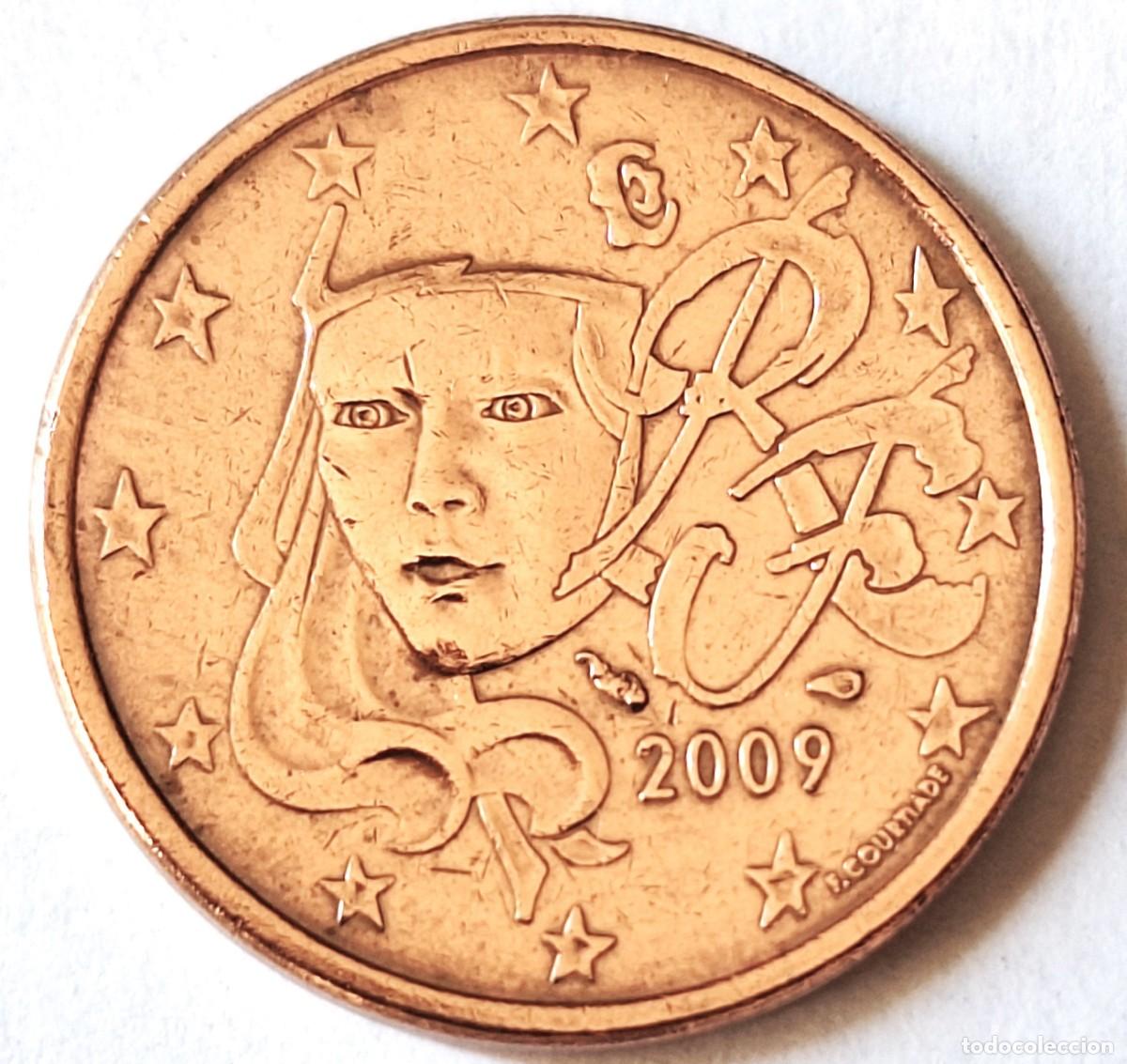 Monedas antiguas de Europa: FRANCIA - MONEDA DE 5 CENTIMOS DE EURO DEL A&Ntilde;O 2009 - BIEN CONSERVADA