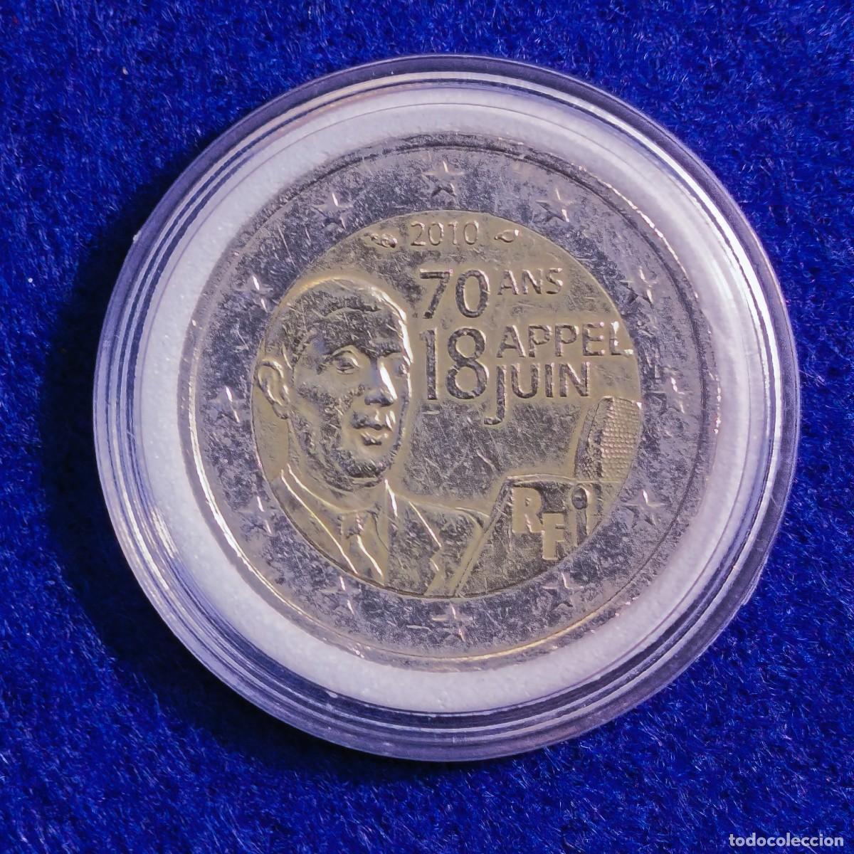 Alte M&uuml;nzen aus Europa: 2 EUROS 70&ordm; ANIVERSARIO 8 DE JUNIONIQUEL-BRONCE. REP. FRANCESA. A&Ntilde;O 2010. B.C.
