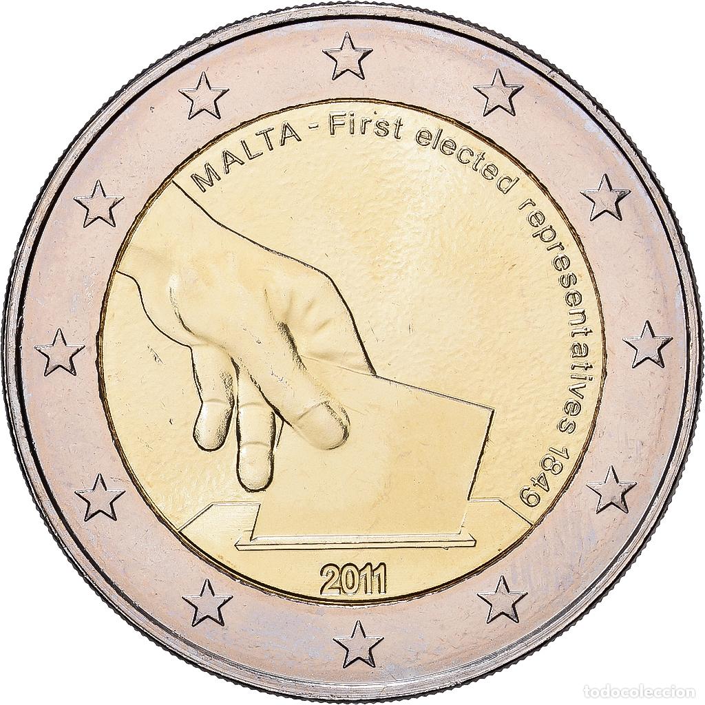 Monedas antiguas de Europa: [#1513662] Malta, 2 Euro, &Eacute;lection des premiers repr&eacute;sentants de Malte en 1849, 2011