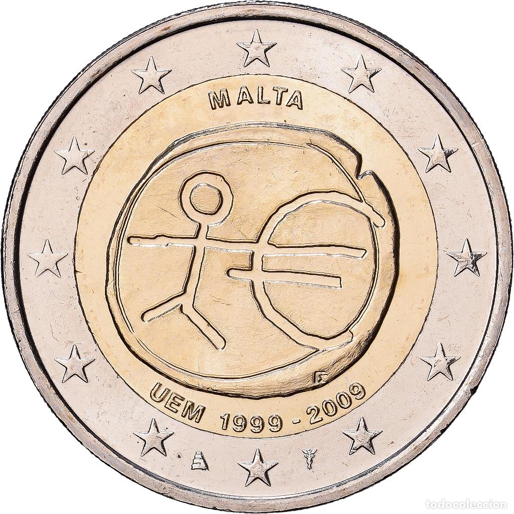Monedas antiguas de Europa: [#1513663] Malta, 2 Euro, 10e anniversaire de l'Union &eacute;conomique et mon&eacute;taire