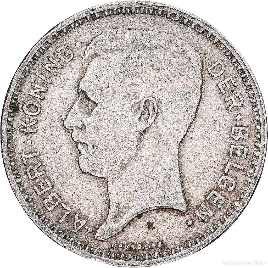 Monedas antiguas de Europa: [#1551614] B&eacute;lgica, Albert I, 20 Francs, 20 Frank, 1934, Brussels, Tranche B, Plata, MBC