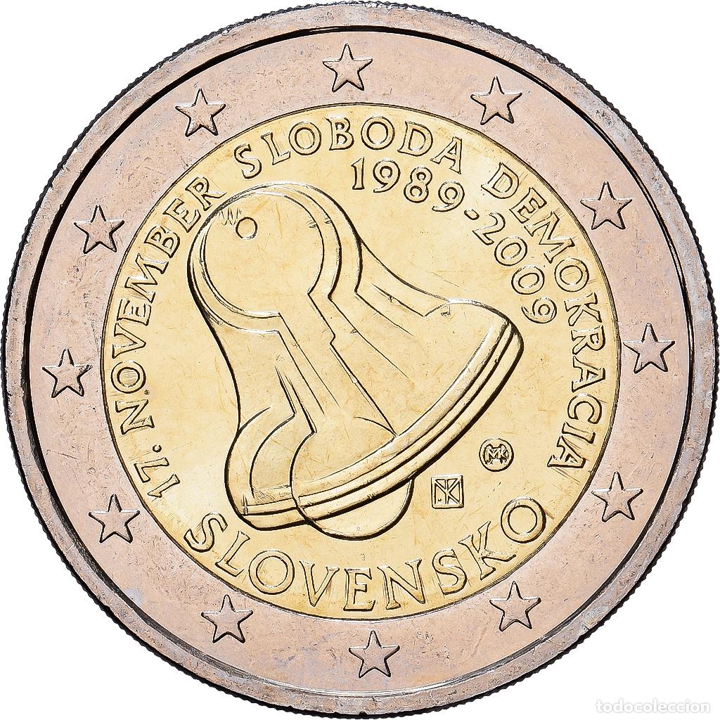 Monedas antiguas de Europa: [#1513673] Eslovaquia, 2 Euro, 20e anniversaire de la R&eacute;volution de velours, 2009