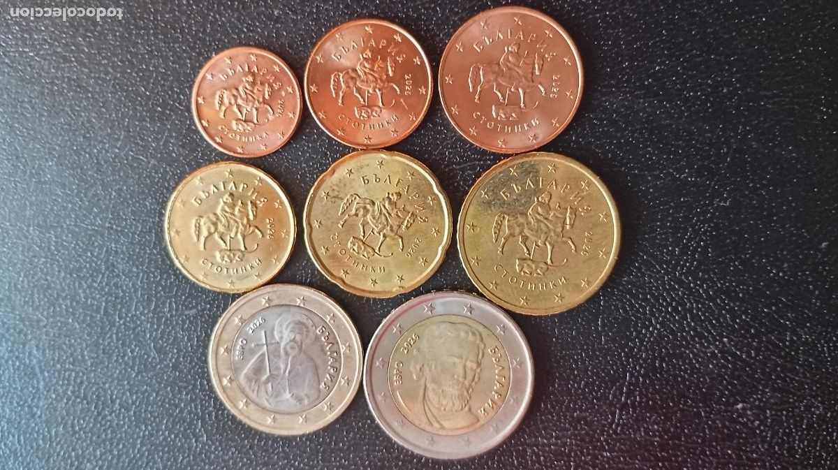 Monedas antiguas de Europa: Serie completa de 8 monedas de Bulgaria 2026. NUEVO PA&Iacute;S EMITIENDO EUROS