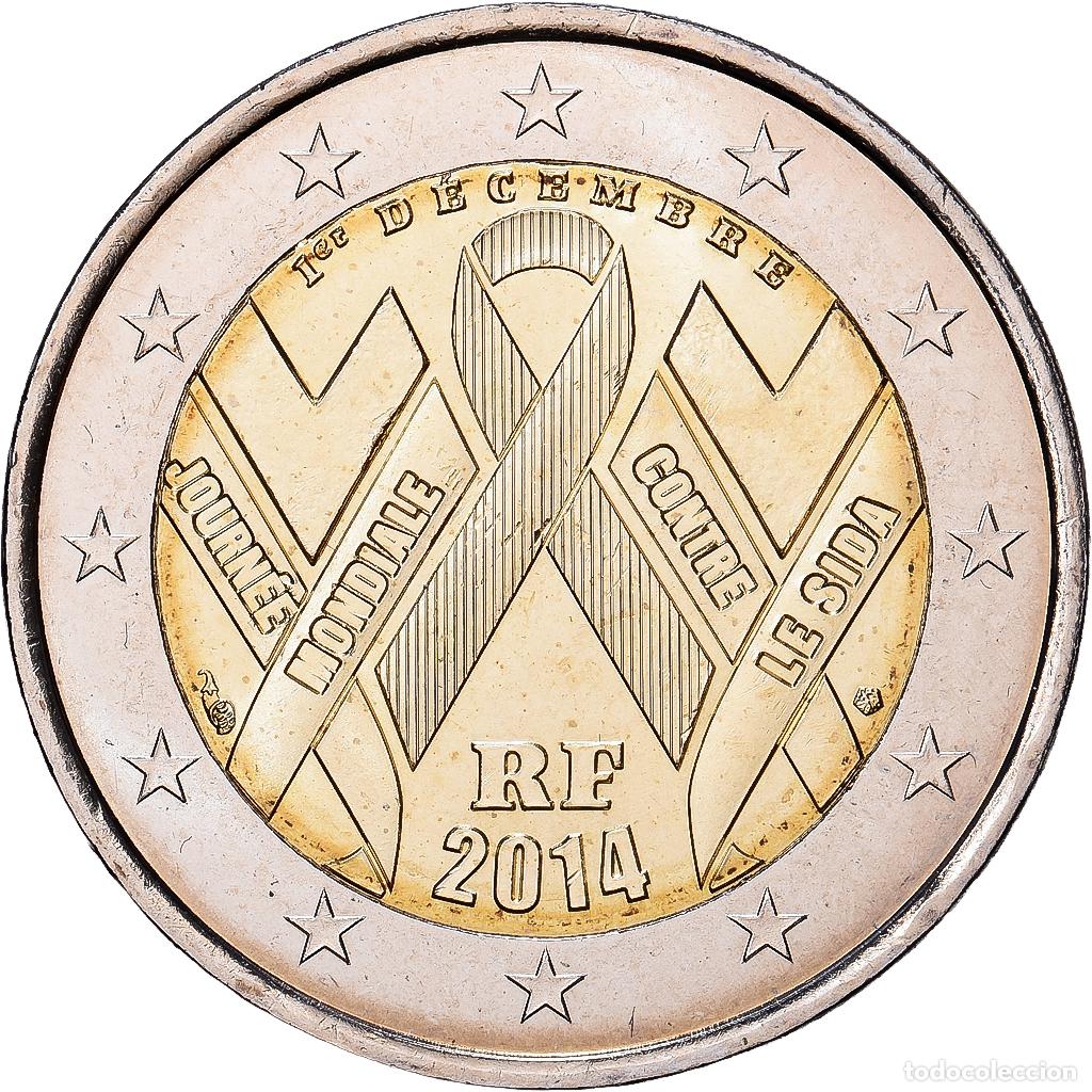 Monedas antiguas de Europa: [#1513678] Francia, 2 Euro, 20e anniversaire du Sidaction, 2014, Monnaie de Paris