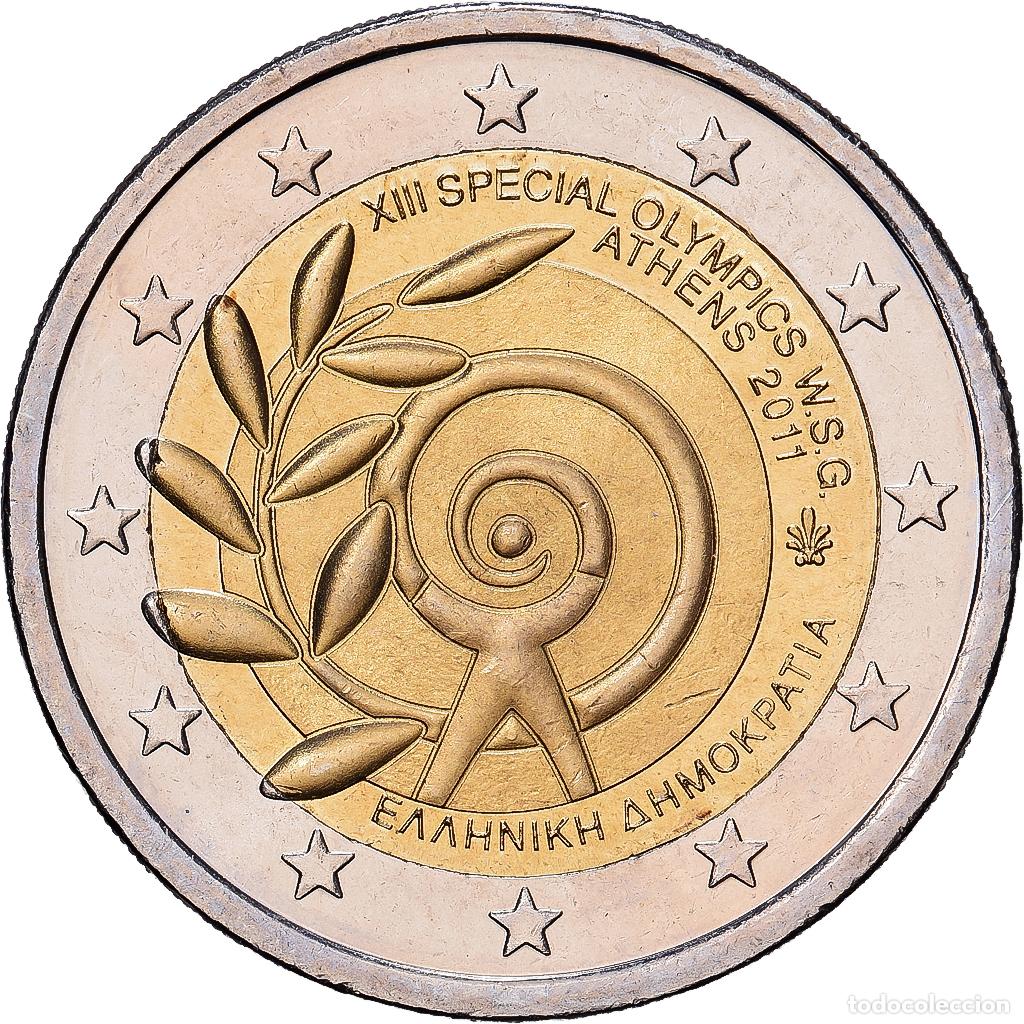 Monedas antiguas de Europa: [#1513679] Grecia, 2 Euro, Organisation des Jeux olympiques sp&eacute;ciaux en 2011 en Gr&egrave;ce