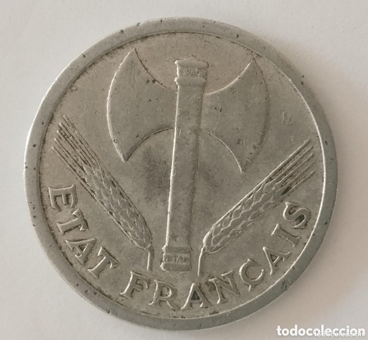 Alte M&uuml;nzen aus Europa: MONEDA DE FRANCIA DE 2 FRANCOS 1943 (FOTO)