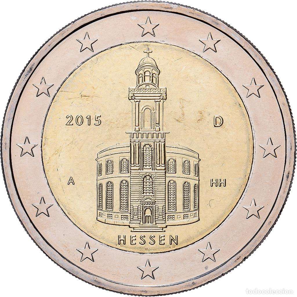 Monedas antiguas de Europa: [#1513682] Alemania, 2 Euro, Le land de la Hesse et l'&eacute;glise Saint-Paul de