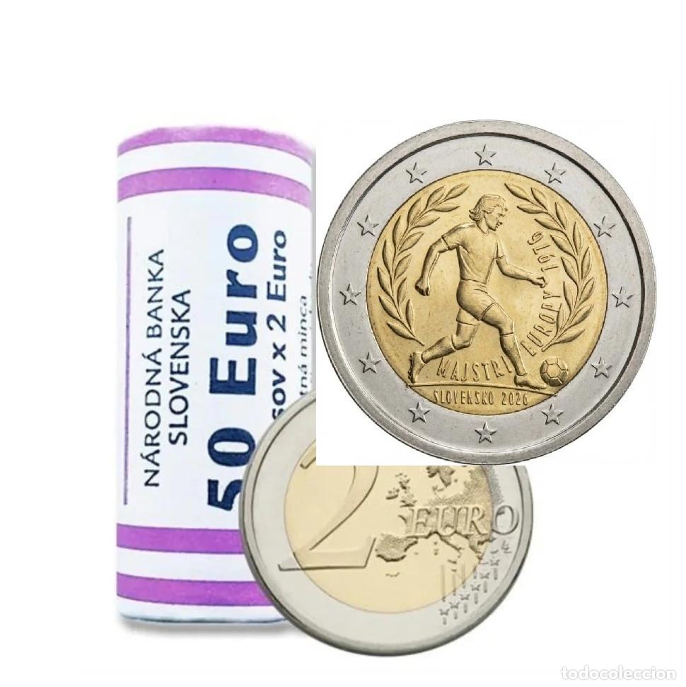 Monedas antiguas de Europa: original cartucho ESLOVAQUIA 2 euro 2026 S/C FUTBOL - CAMPEONES EUROPA 1976