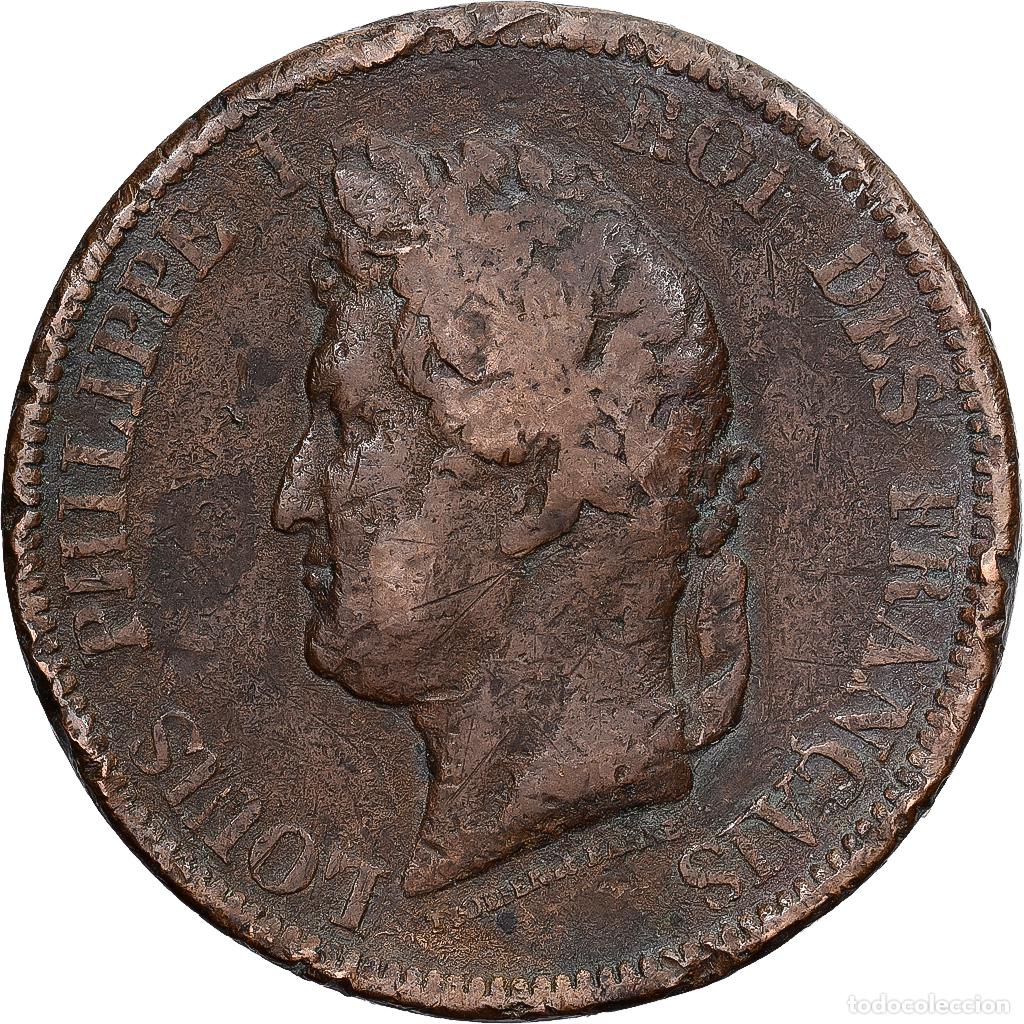 Monedas antiguas de Europa: [#1551678] COLONIAS FRANCESAS, Louis Philippe I, 10 Centimes, 1839, Paris, Bronce, BC+