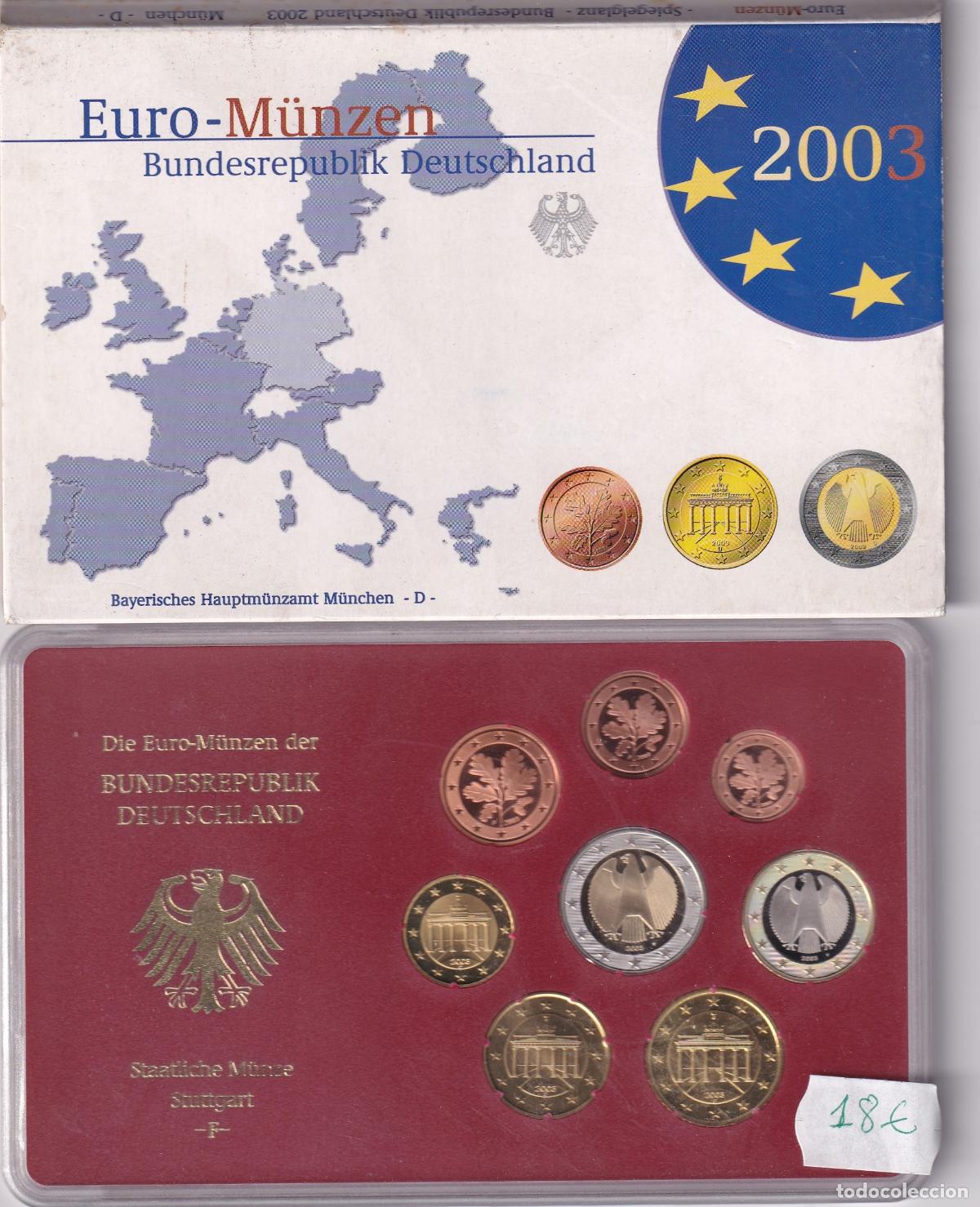 Monedas antiguas de Europa: CRC0187 CARTERA ALEMANIA 2003 LETRA D 8 VALORES