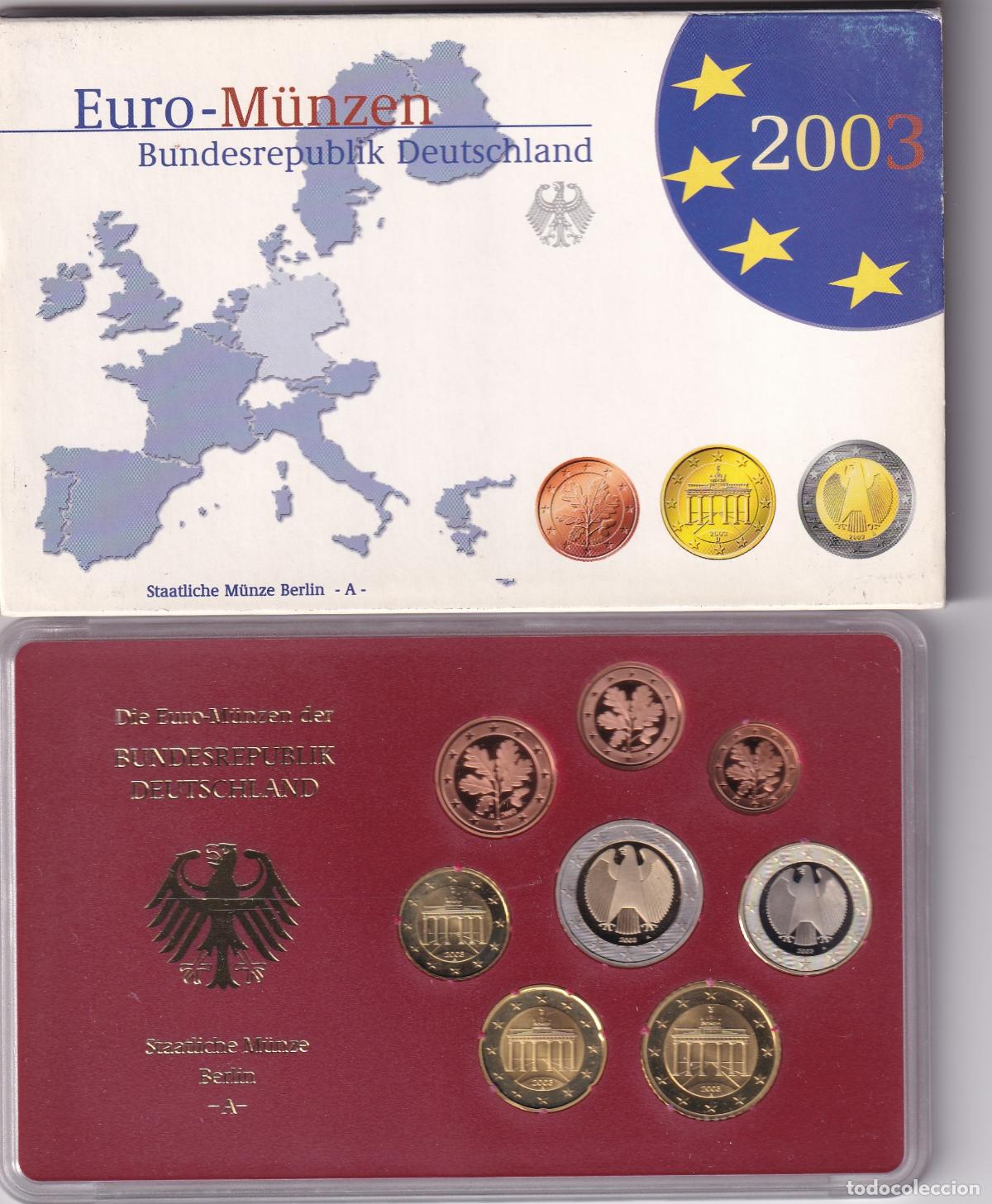 Monedas antiguas de Europa: CRC0188 CARTERA ALEMANIA 2003 LETRA A 8 VALORES