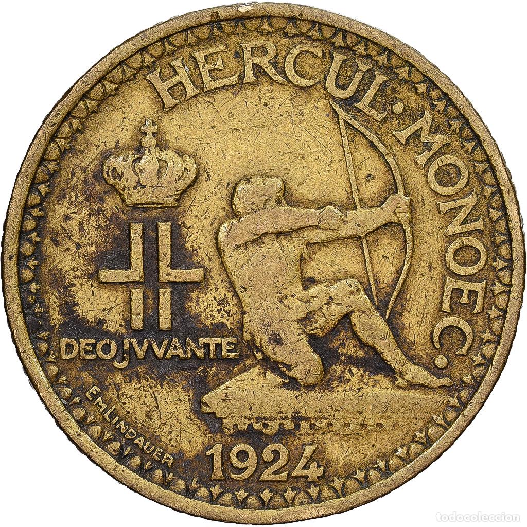 Monedas antiguas de Europa: [#1551676] M&oacute;naco, Louis II, 2 Francs, 1924, Poissy, Aluminio - bronce, MBC