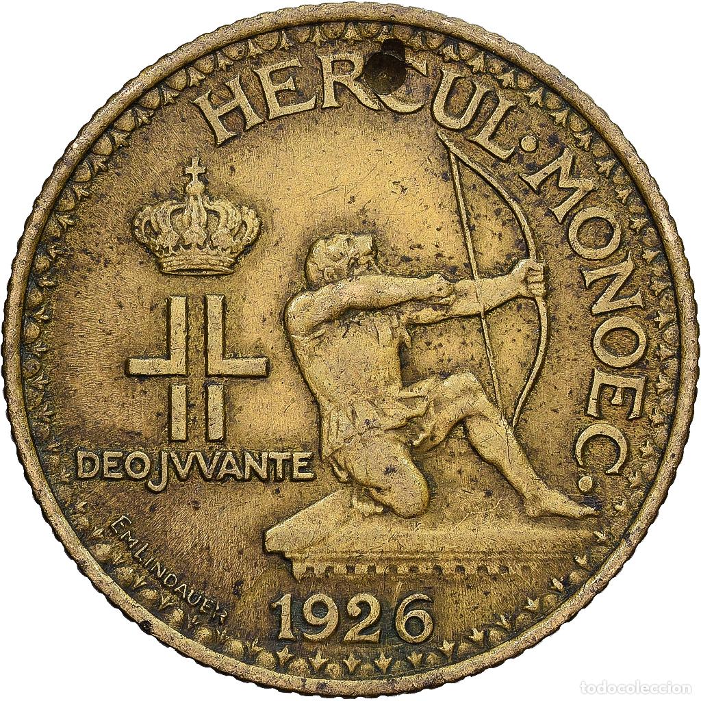 Monedas antiguas de Europa: [#1551677] M&oacute;naco, Louis II, Franc, 1926, Poissy, Aluminio - bronce, BC+, Gadoury:MC128