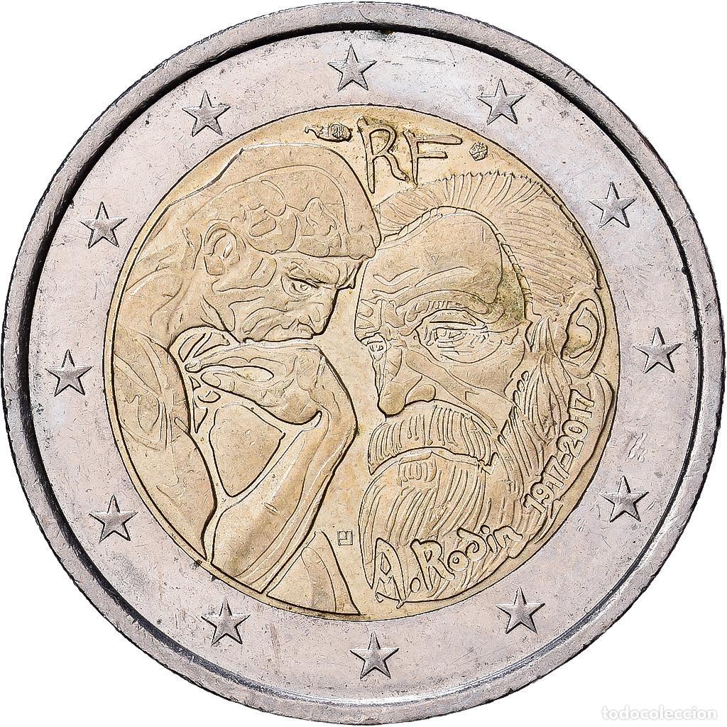 Monedas antiguas de Europa: [#1513699] Francia, 2 Euro, Centenaire du d&eacute;c&egrave;s du sculpteur fran&ccedil;ais Auguste Rodin