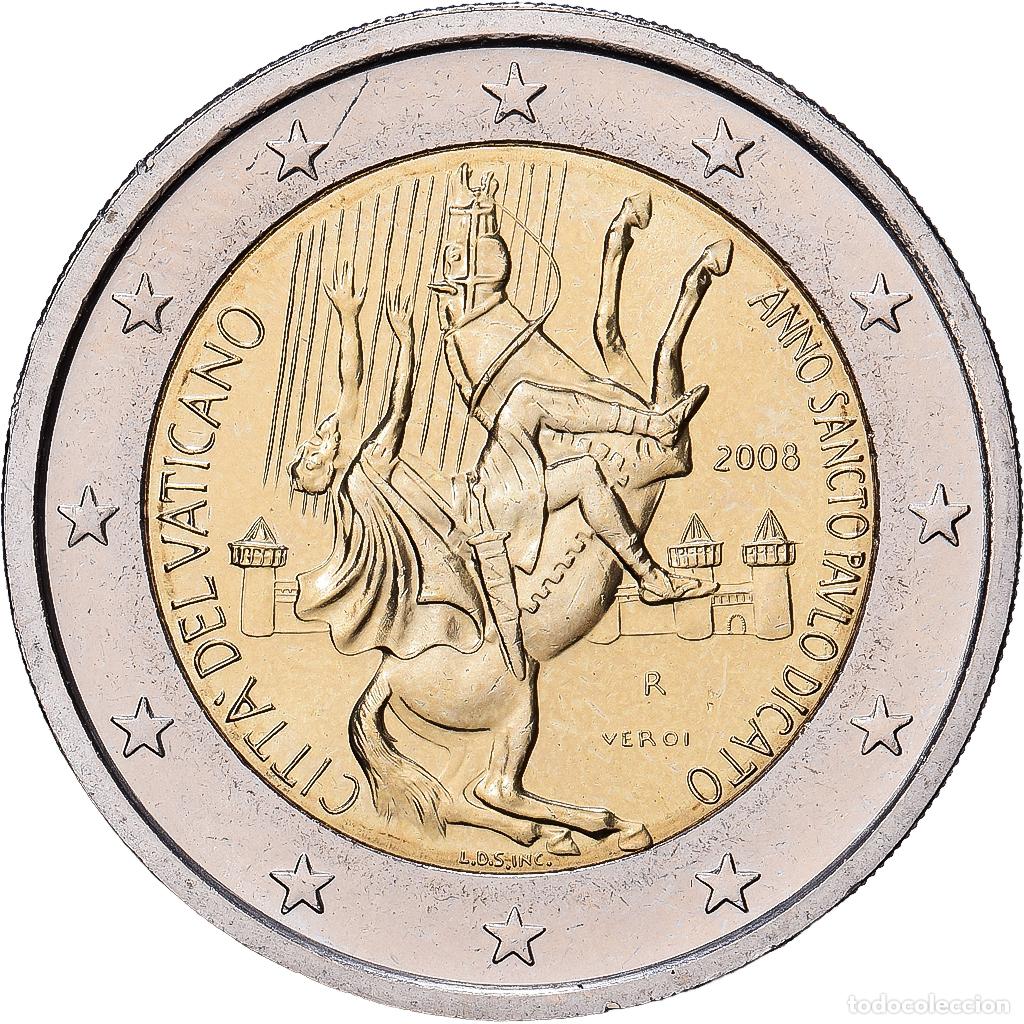 Monedas antiguas de Europa: [#1513688] CIUDAD DEL VATICANO, 2 Euro, Ann&eacute;e jubilaire de Paul de Tarse, 2008, Rome