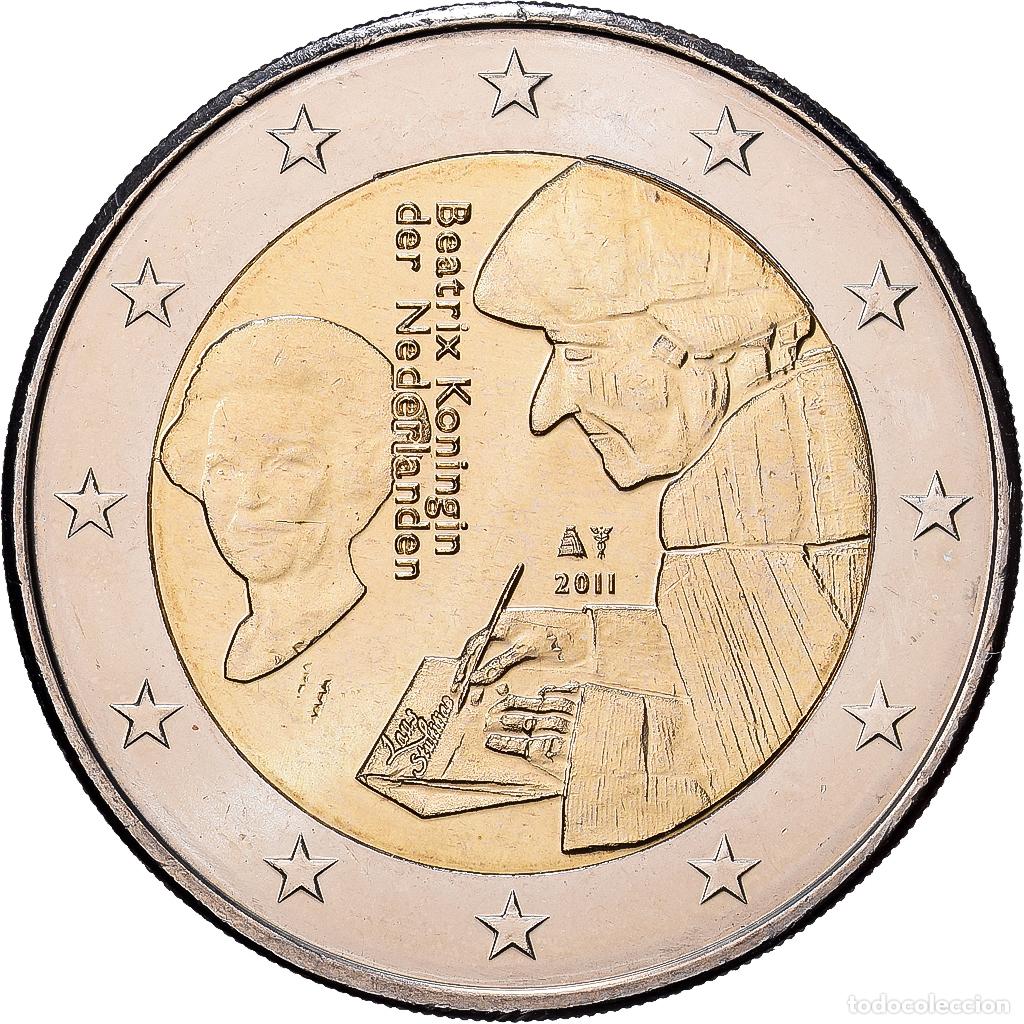 Monedas antiguas de Europa: [#1513704] Pa&iacute;ses Bajos, 2 Euro, 500e anniversaire de l'impression de l'&Eacute;loge de la folie