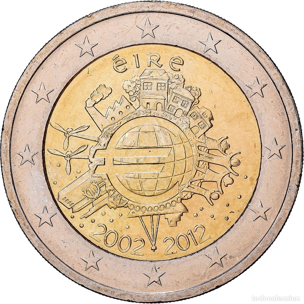 Monedas antiguas de Europa: [#1513705] REP&Uacute;BLICA DE IRLANDA, 2 Euro, 10e anniversaire de la mise en circulation de