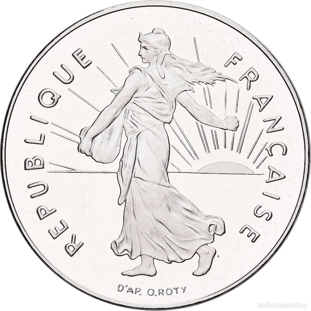 Monedas antiguas de Europa: [#1551699] Francia, 5 Francs, Semeuse, 2001, Paris, BE, Cupron&iacute;quel, FDC, Gadoury:771a